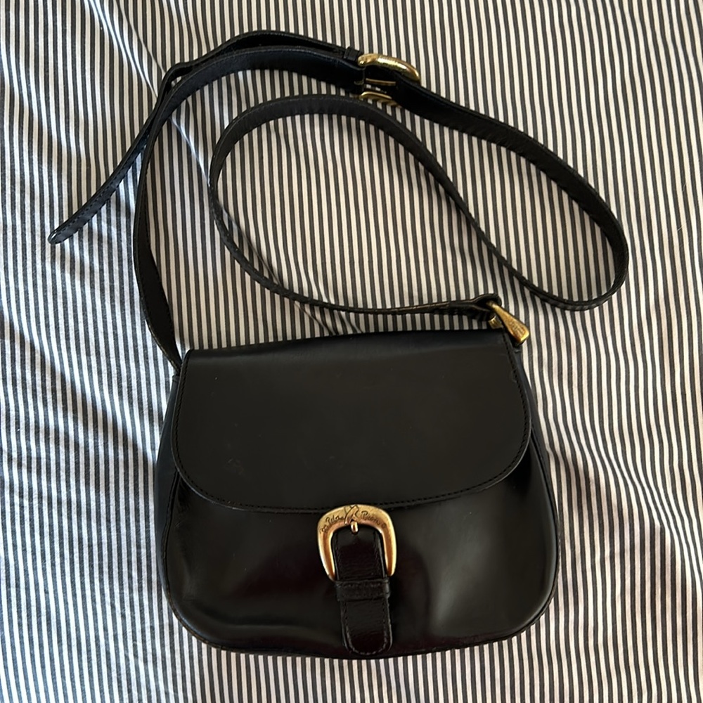 Vintage Paloma Picasso Leather Crossbody Saddle Purse | Made in Italy